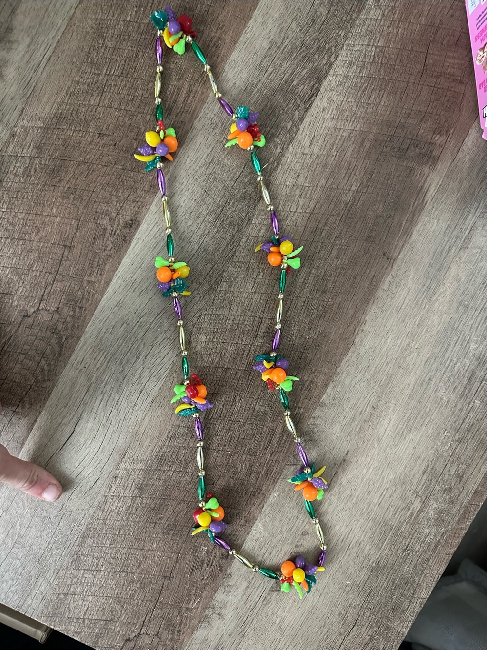 Vintage fruit salad necklace no brand
